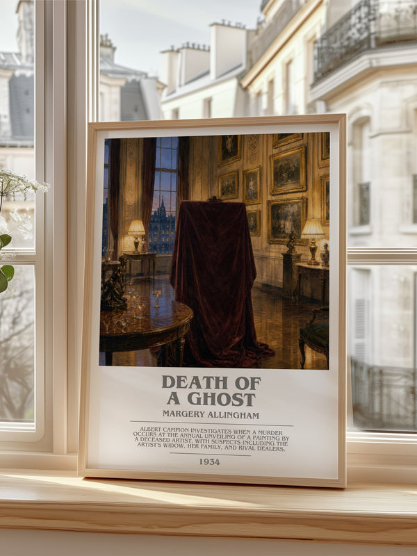 Death of a Ghost bookish poster colour and style options – Margery Allingham book art