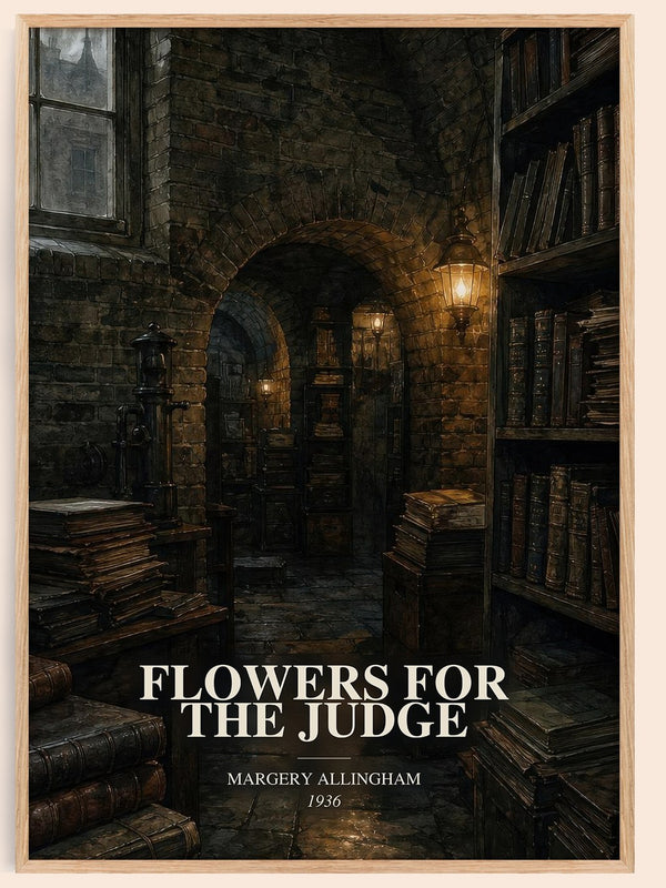 Flowers for the Judge watercolour book poster by Margery Allingham – framed literary art print