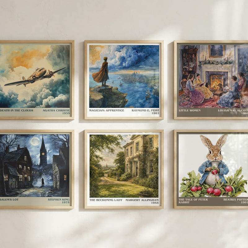 The Beckoning Lady literary art print colour and style options – Margery Allingham book art