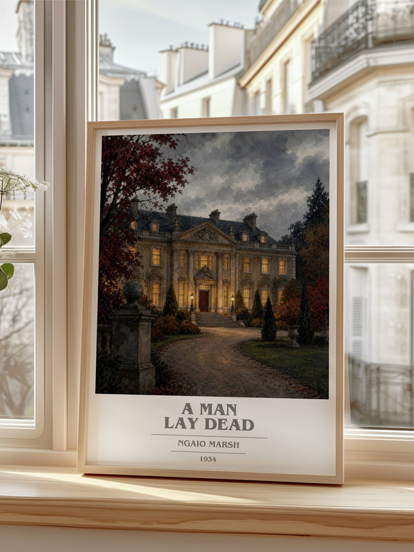A Man Lay Dead book cover poster colour and style options – Ngaio Marsh book art