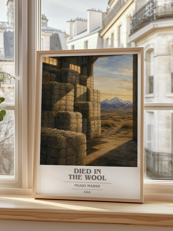 Died in the Wool book cover poster colour and style options – Ngaio Marsh book art