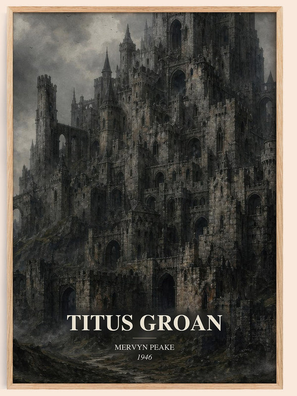Titus Groan watercolour book poster by Mervyn Peake – framed literary art print