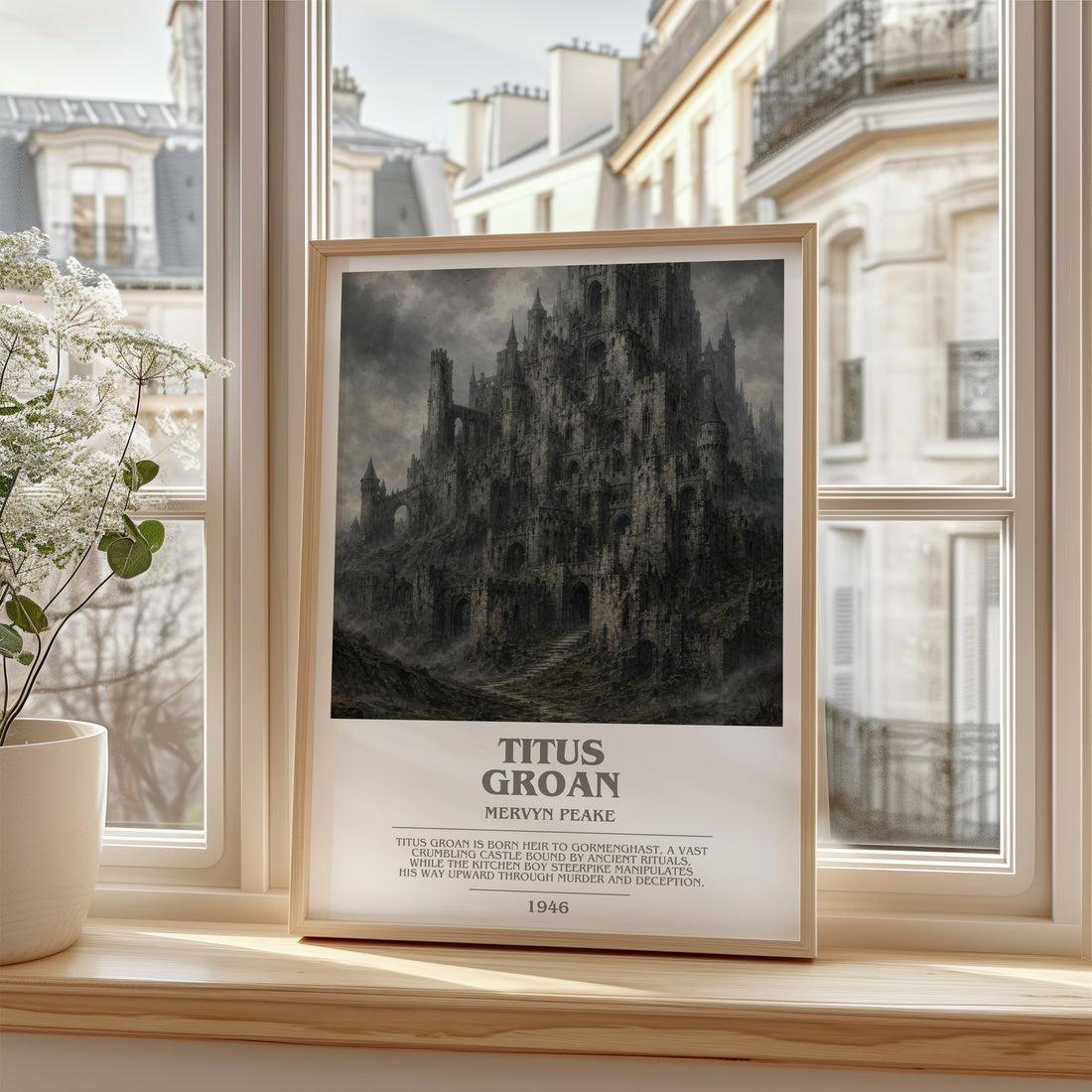 Titus Groan bookish poster colour and style options – Mervyn Peake book art