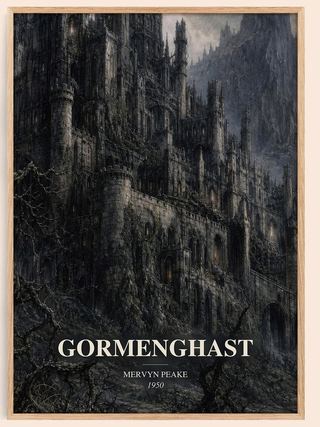Gormenghast watercolour book poster by Mervyn Peake – framed literary art print
