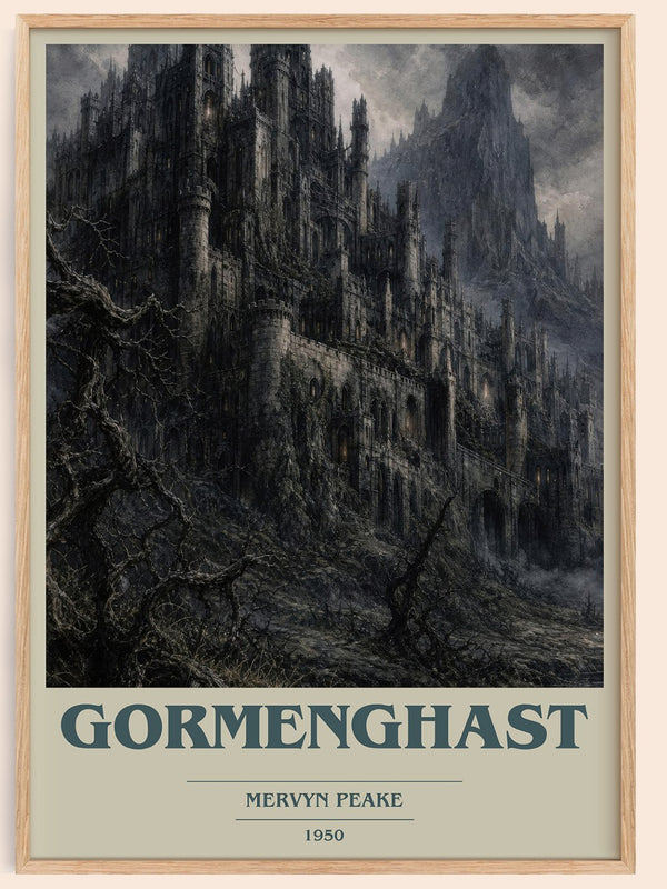 Gormenghast book cover book poster by Mervyn Peake – framed literary art print