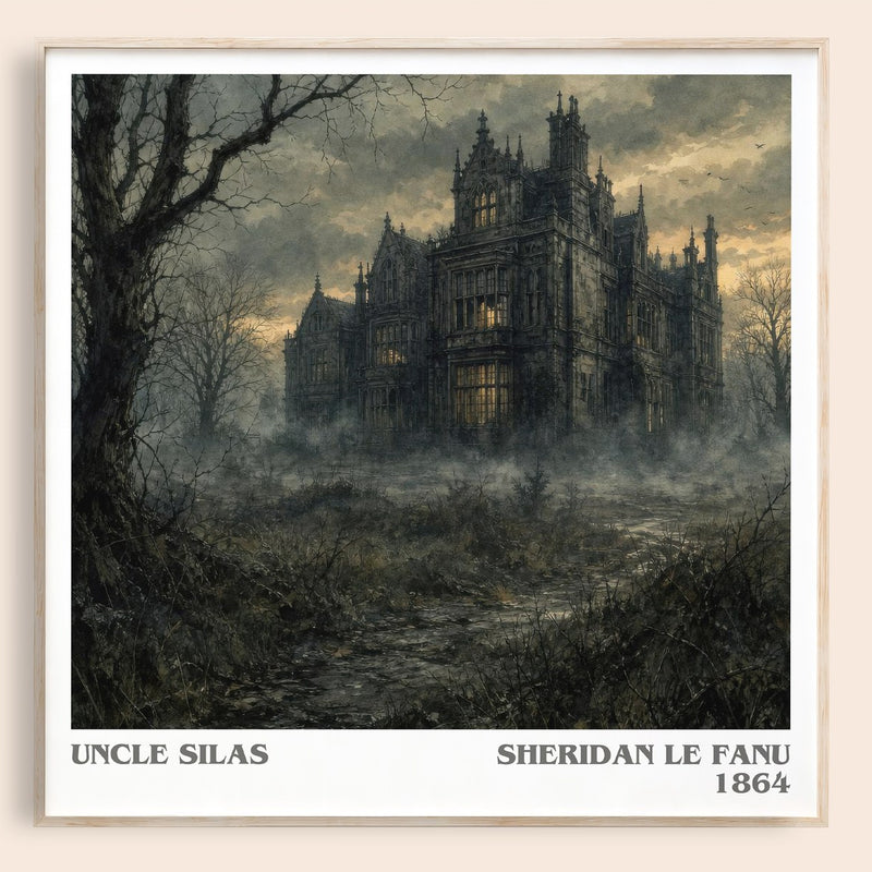 Uncle Silas literary book poster by Sheridan Le Fanu – framed literary art print