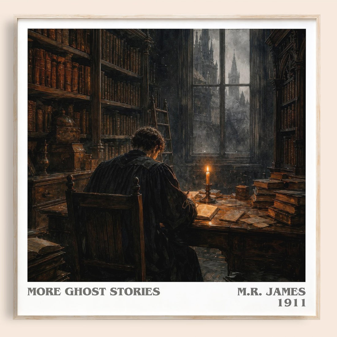 More Ghost Stories literary book poster by M.R. James – framed literary art print