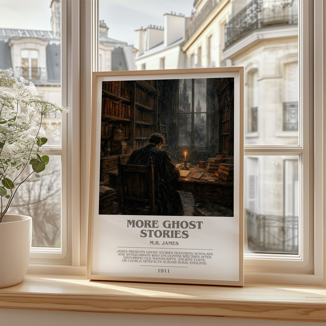 More Ghost Stories bookish poster colour and style options – M.R. James book art