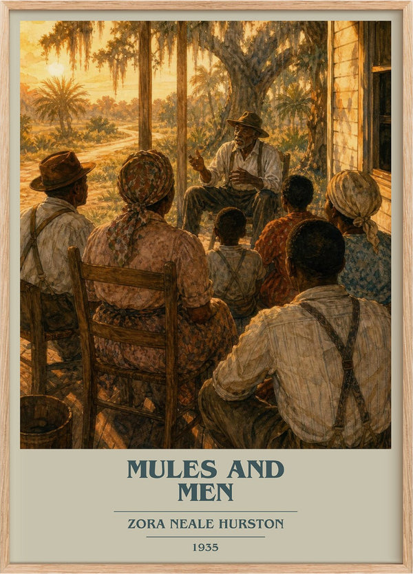 Mules and Men Book Cover Poster by Zora Neale Hurston