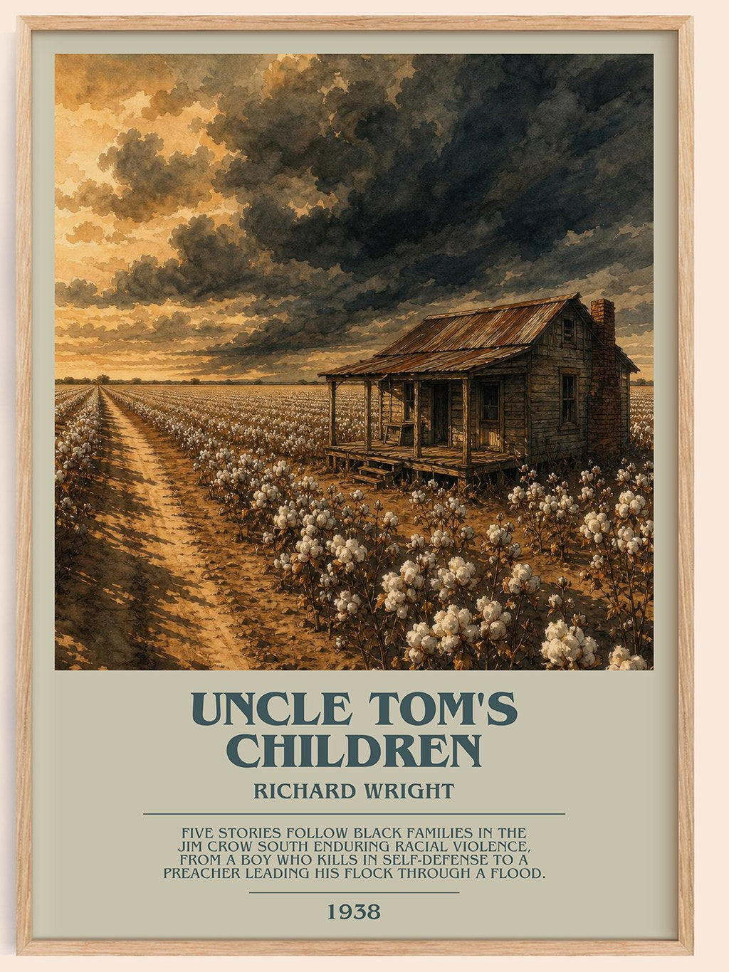 Uncle Tom's Children bookish book poster by Richard Wright – framed literary art print