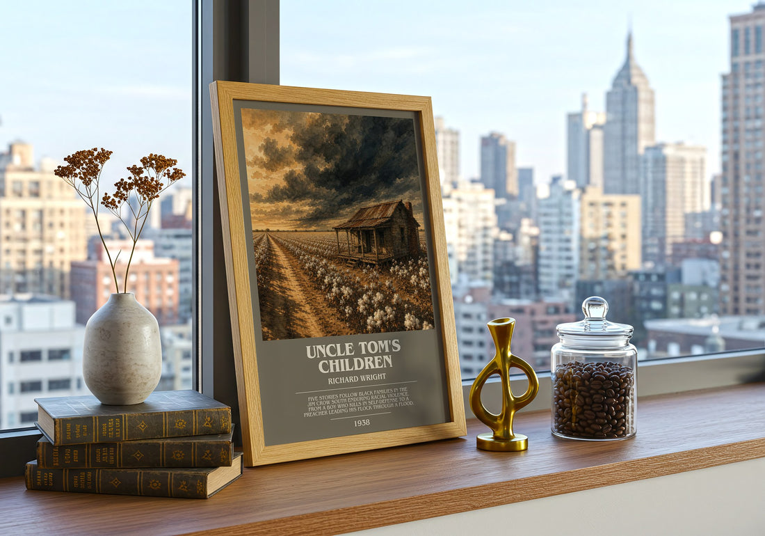Uncle Tom's Children bookish print framed by window – literary home decor