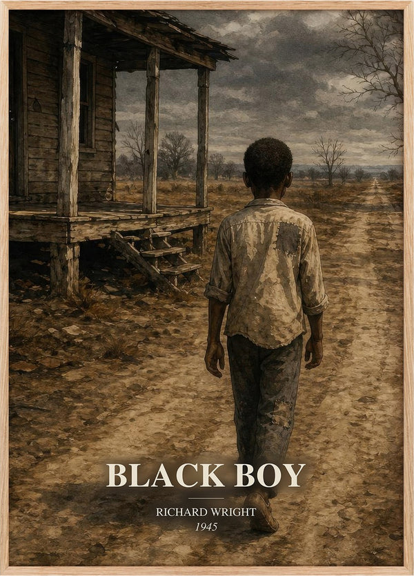 Black Boy Book Watercolour Illustration by Richard Wright
