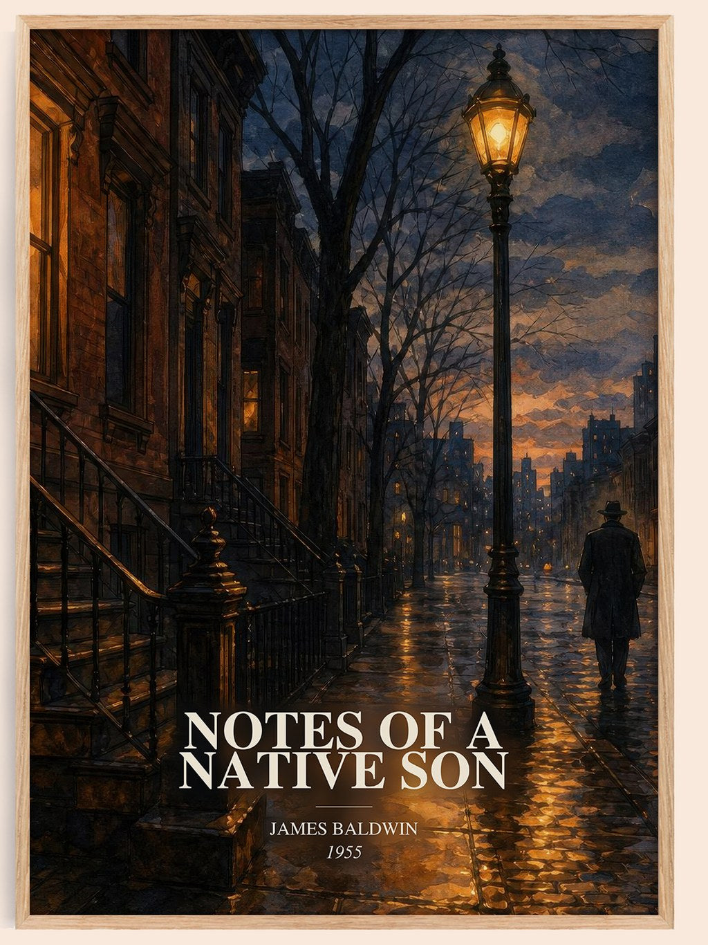 Notes of a Native Son watercolour book poster by James Baldwin – framed literary art print
