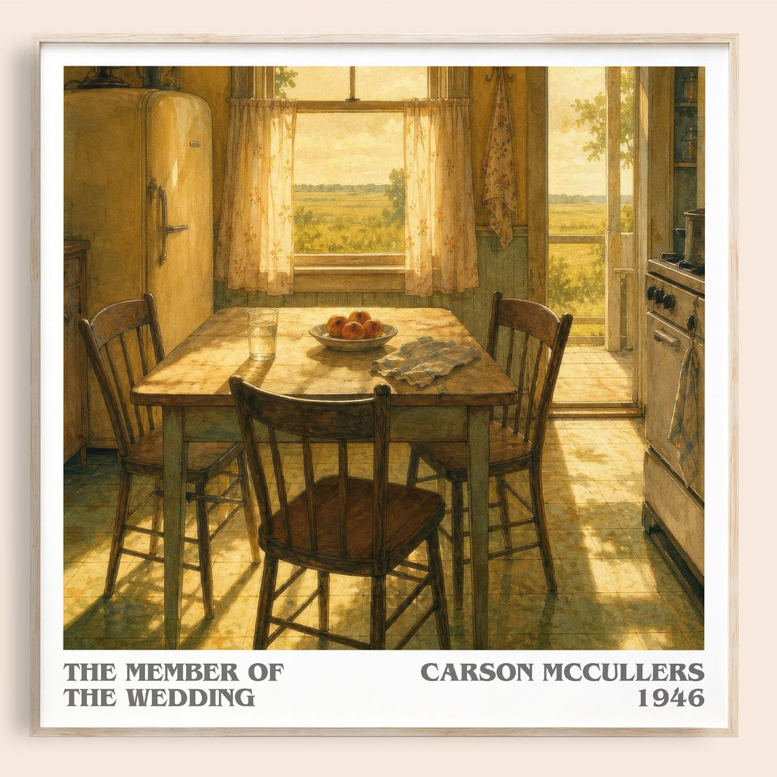 The Member of the Wedding literary book poster by Carson McCullers – framed literary art print