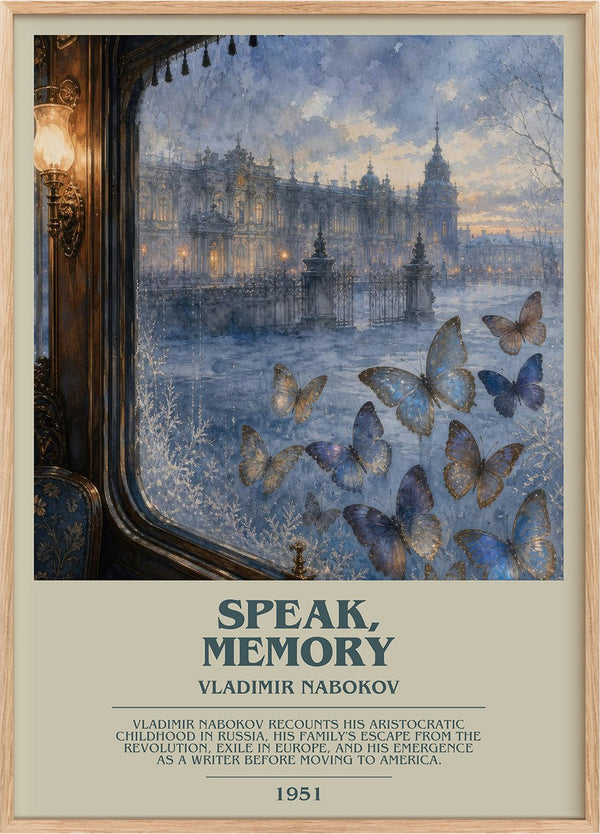 Speak, Memory Bookish Wall Art by Vladimir Nabokov