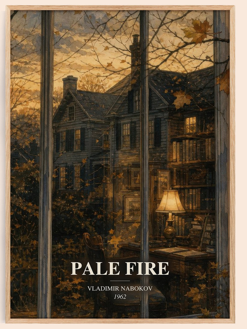 Pale Fire watercolour book poster by Vladimir Nabokov – framed literary art print
