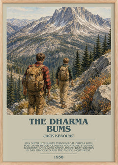 The Dharma Bums Bookish Wall Art by Jack Kerouac