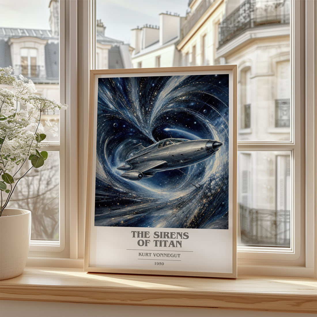 The Sirens of Titan book cover poster colour and style options – Kurt Vonnegut book art