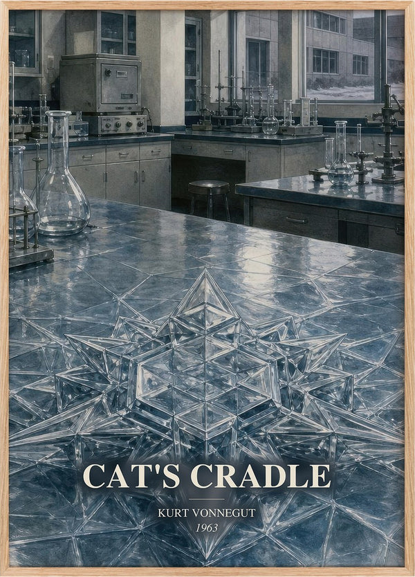 Cat's Cradle Book Watercolour Illustration by Kurt Vonnegut