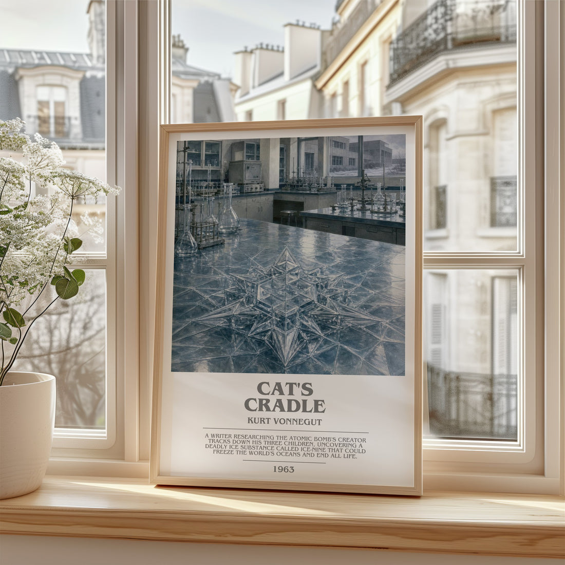 Cat's Cradle bookish poster colour and style options – Kurt Vonnegut book art