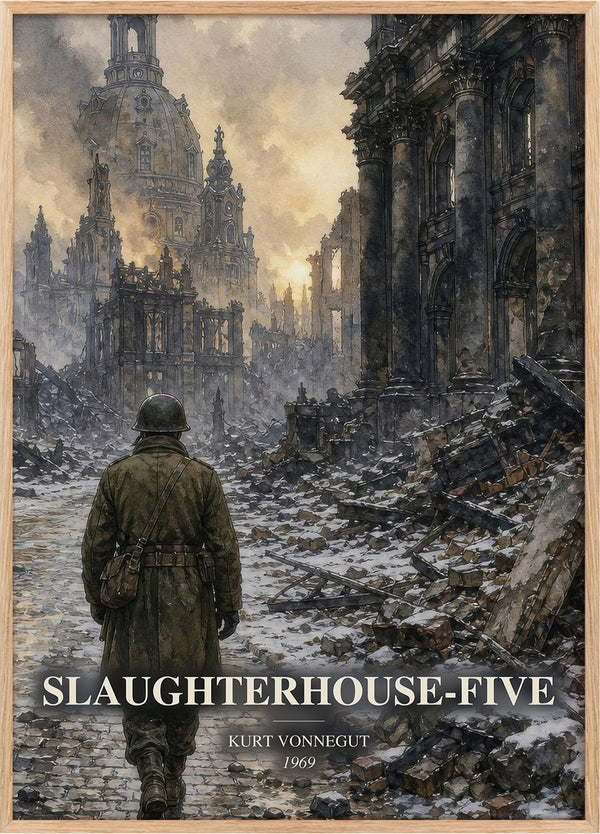 Slaughterhouse-Five Book Watercolour Illustration by Kurt Vonnegut