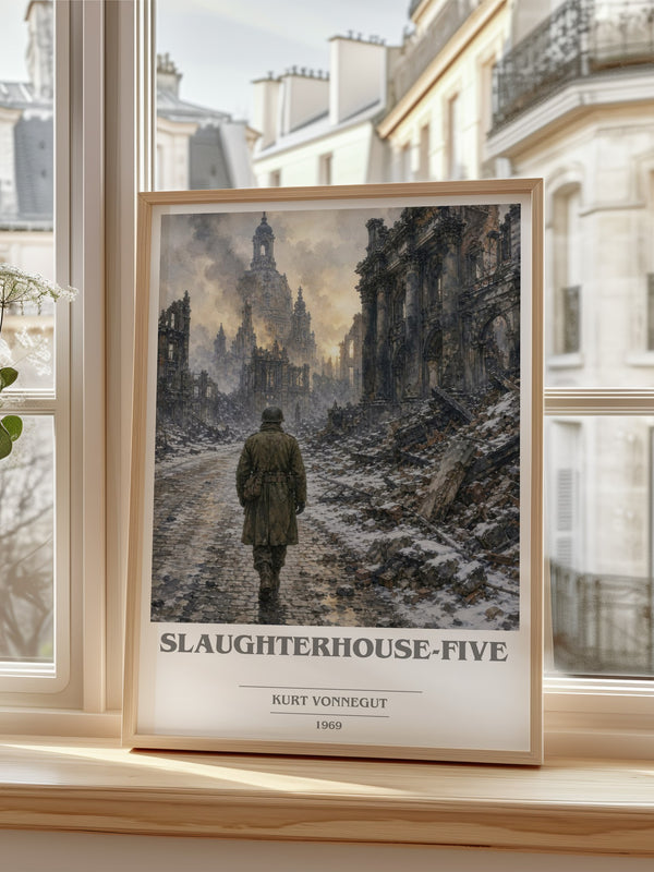 Slaughterhouse-Five book cover poster colour and style options – Kurt Vonnegut book art