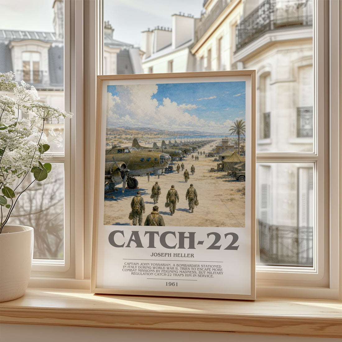 Catch-22 bookish poster colour and style options – Joseph Heller book art