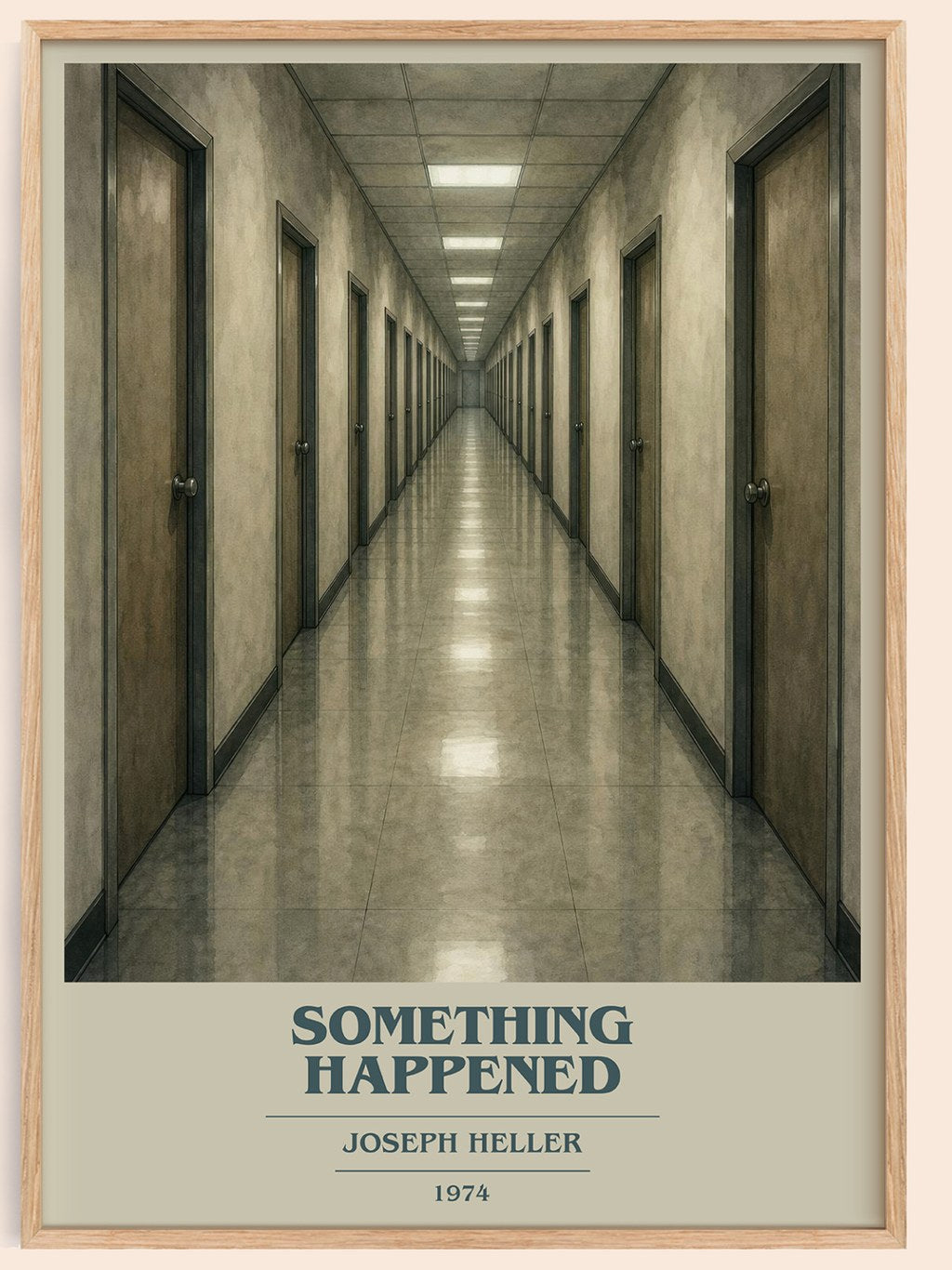 Something Happened book cover book poster by Joseph Heller – framed literary art print