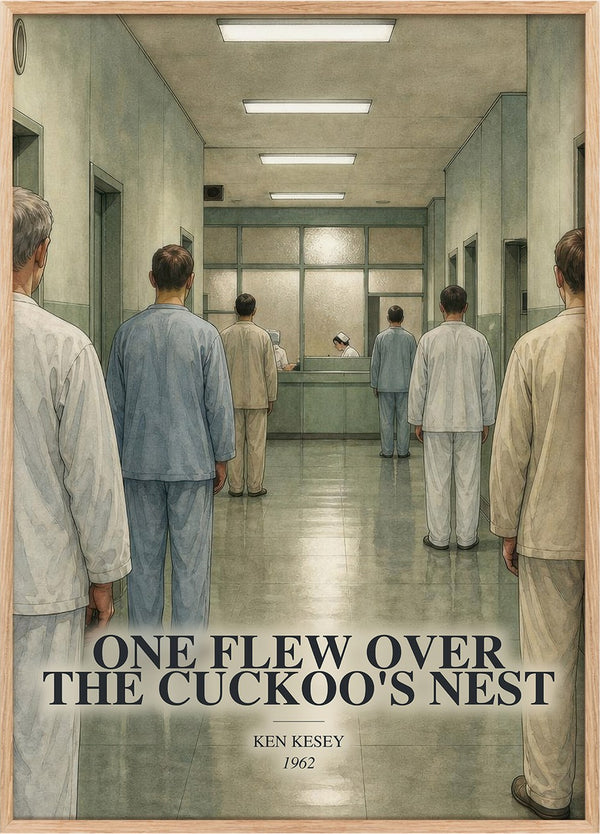 One Flew Over the Cuckoo's Nest Book Watercolour Illustration by Ken Kesey