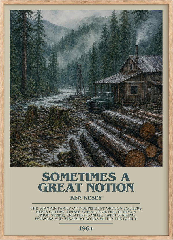 Sometimes a Great Notion Bookish Wall Art by Ken Kesey