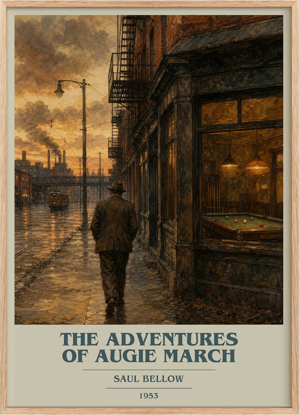 The Adventures of Augie March Book Cover Poster by Saul Bellow