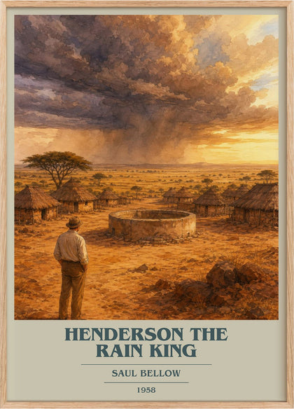 Henderson the Rain King Book Cover Poster by Saul Bellow