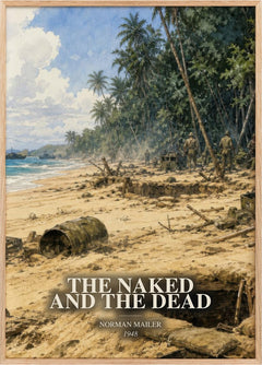 The Naked and the Dead Book Watercolour Illustration by Norman Mailer