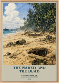 The Naked and the Dead Book Cover Poster by Norman Mailer