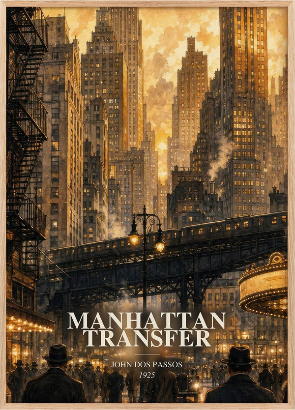 Manhattan Transfer Book Watercolour Illustration by John Dos Passos