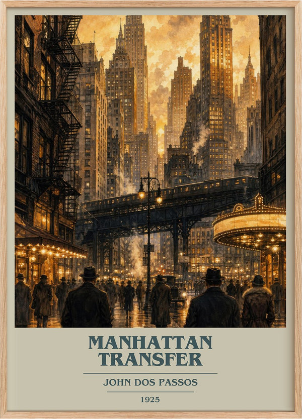Manhattan Transfer Book Cover Poster by John Dos Passos