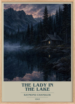 The Lady in the Lake Book Cover Poster by Raymond Chandler