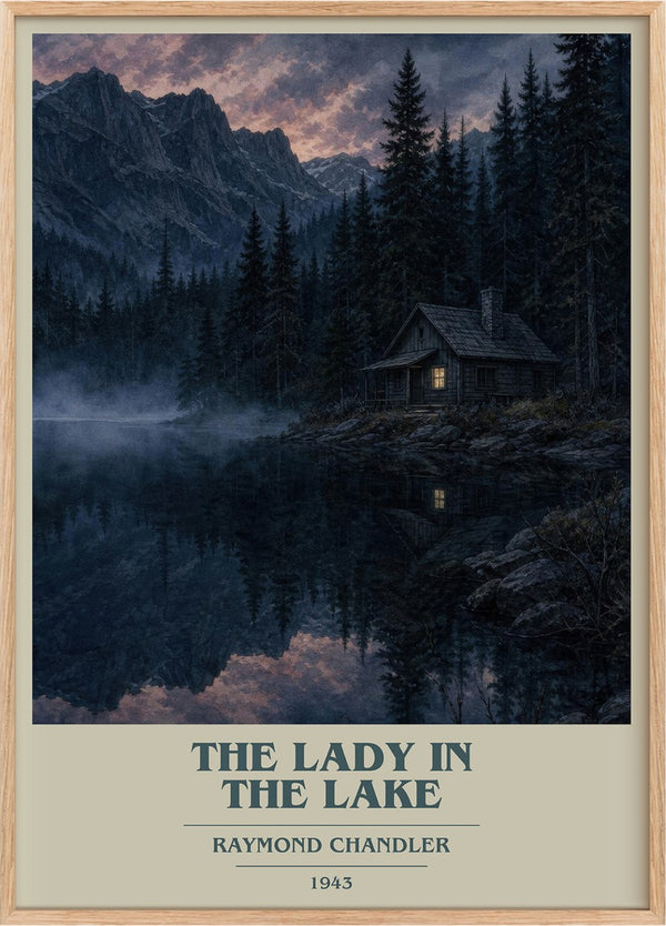 The Lady in the Lake Book Cover Poster by Raymond Chandler