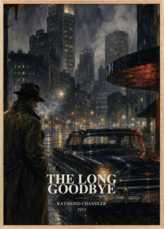 The Long Goodbye Book Watercolour Illustration by Raymond Chandler