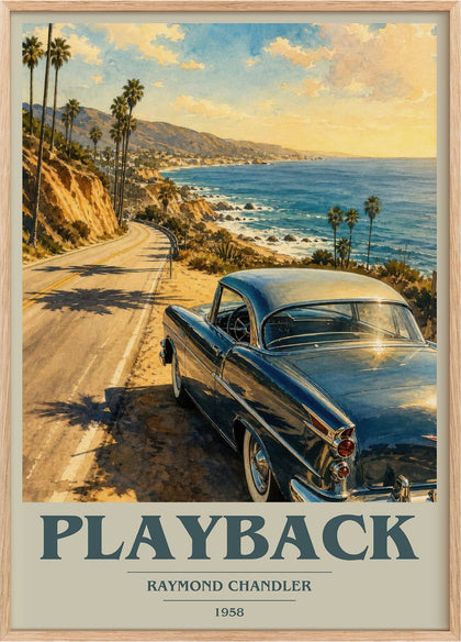 Playback Book Cover Poster by Raymond Chandler