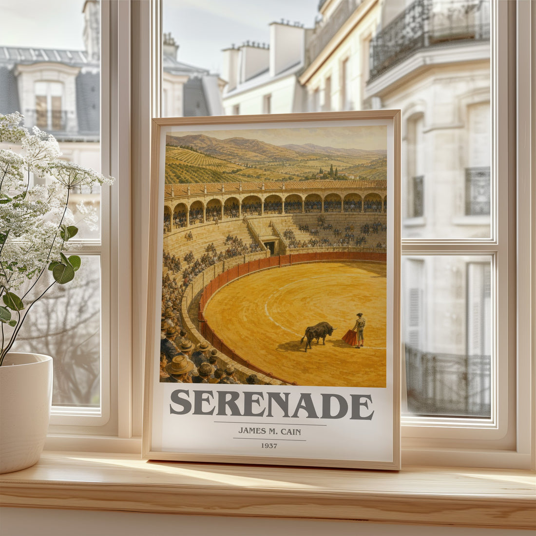 Serenade book cover poster colour and style options – James M. Cain book art