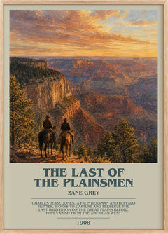 The Last of the Plainsmen Bookish Wall Art by Zane Grey