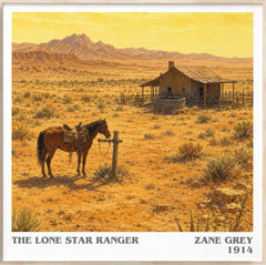 The Lone Star Ranger Literary Art Print by Zane Grey