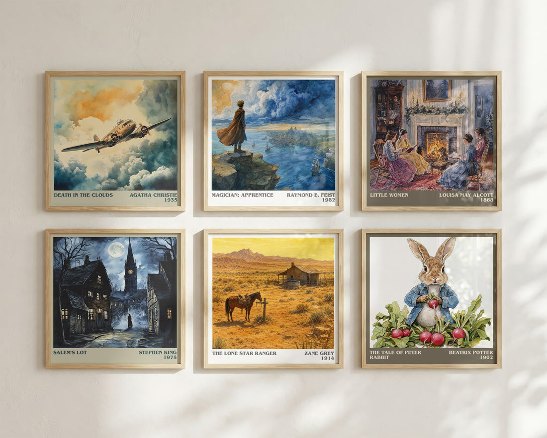 The Lone Star Ranger literary art print colour and style options – Zane Grey book art