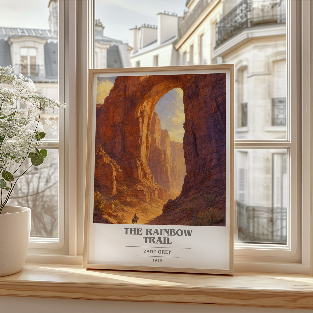 The Rainbow Trail book cover poster colour and style options – Zane Grey book art