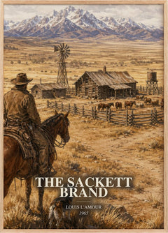 The Sackett Brand Book Watercolour Illustration by Louis L'Amour