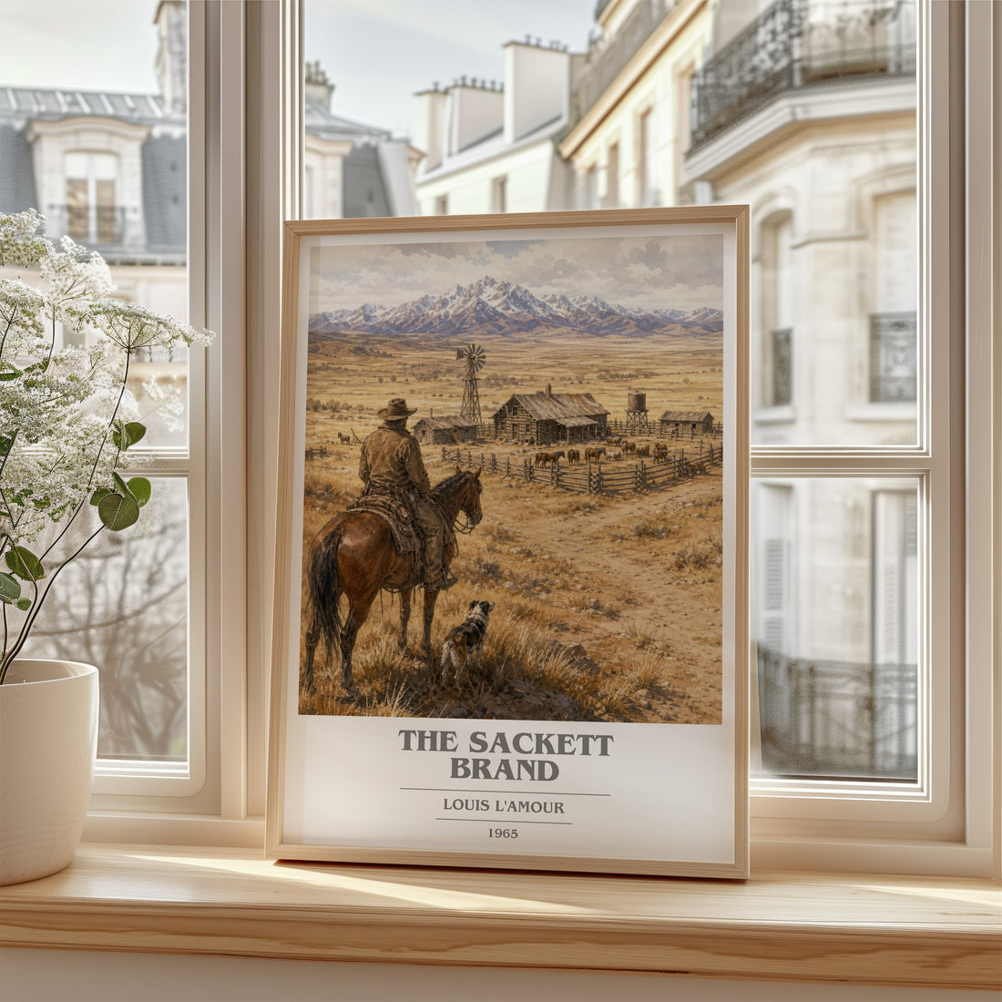 The Sackett Brand book cover poster colour and style options – Louis L'Amour book art