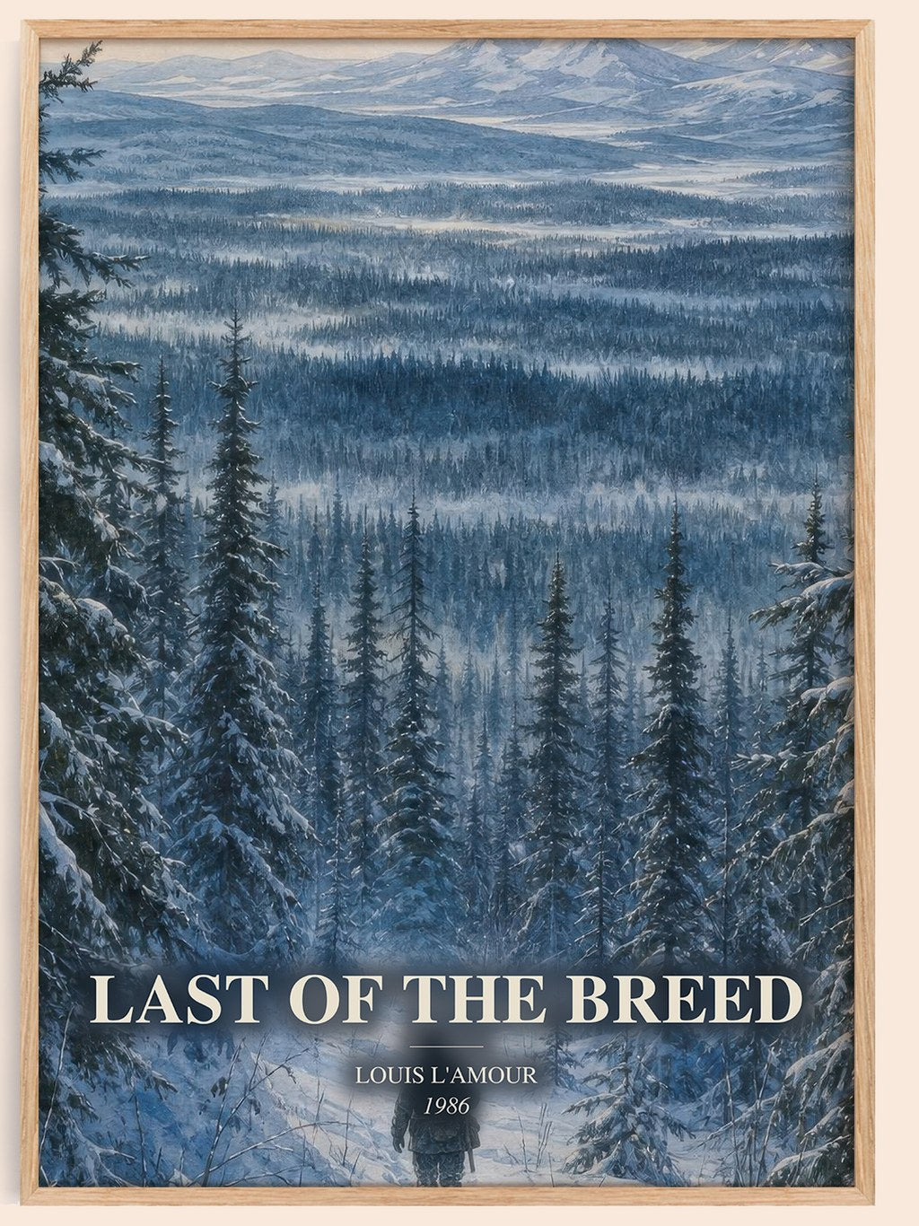 Last of the Breed watercolour book poster by Louis L'Amour – framed literary art print