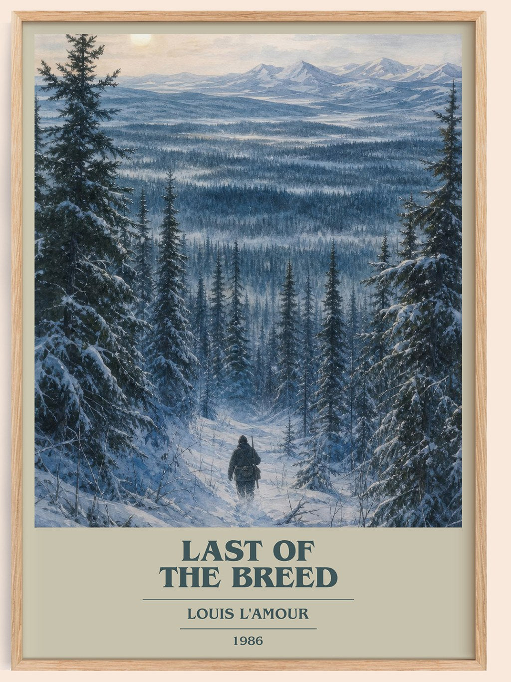 Last of the Breed book cover book poster by Louis L'Amour – framed literary art print