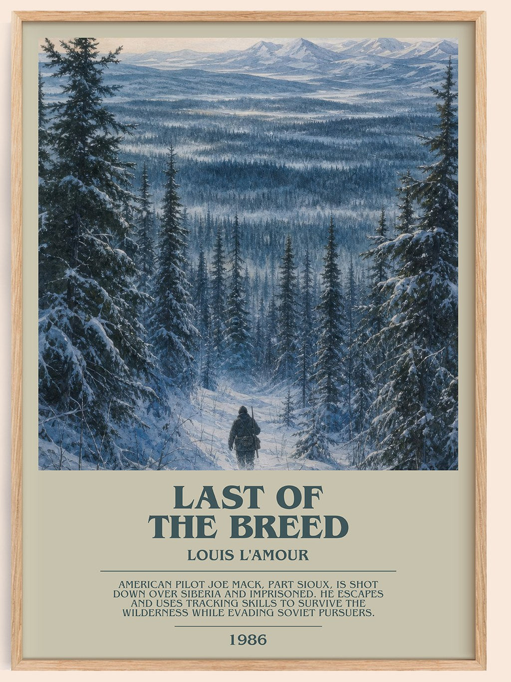 Last of the Breed bookish book poster by Louis L'Amour – framed literary art print